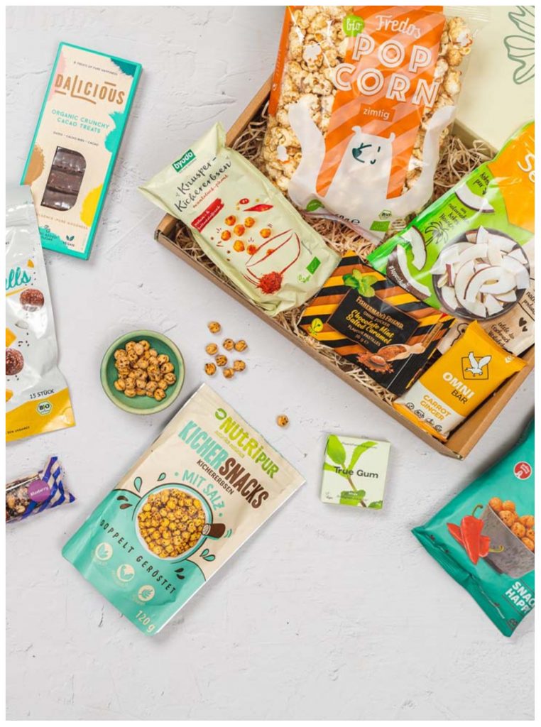 Geschenke für Veganer: Vegane Snack Box Food Trends